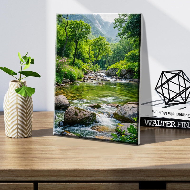 JOOZ Landscape Paint by Number Kit for Adults Beginner with Easel Mountain Adult Paint by Number Kits on Canvas with Frame Forest DIY Oil Painting Kits for Gift Home Wall Decor 7.87x11.81 Inch - Image 3